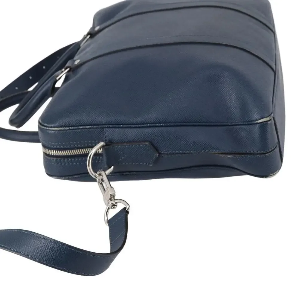 Louis Vuitton Taiga Porte Documents Voyage PM Bag Blue